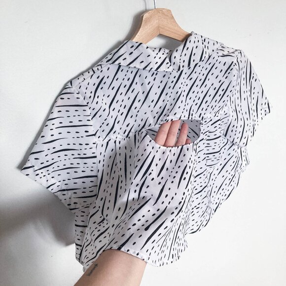 Nasty Gal Black and White Button Down Shirt - Picture 12 of 12